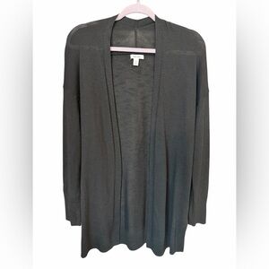 Nine West Black Open-Front Cardigan Size Medium